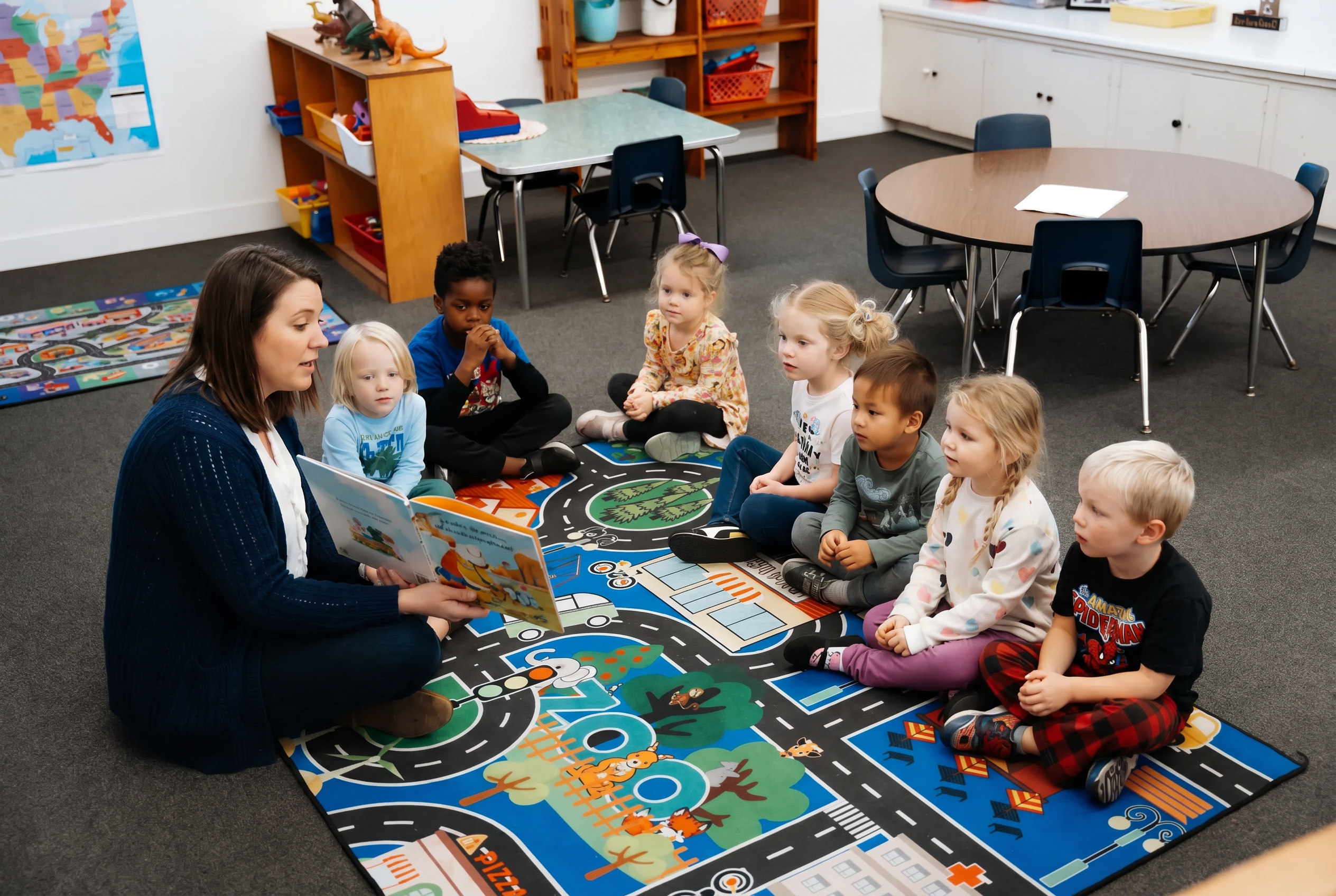 Preschool children in the classroom at Ready Set Grow Learning Center El Cajon